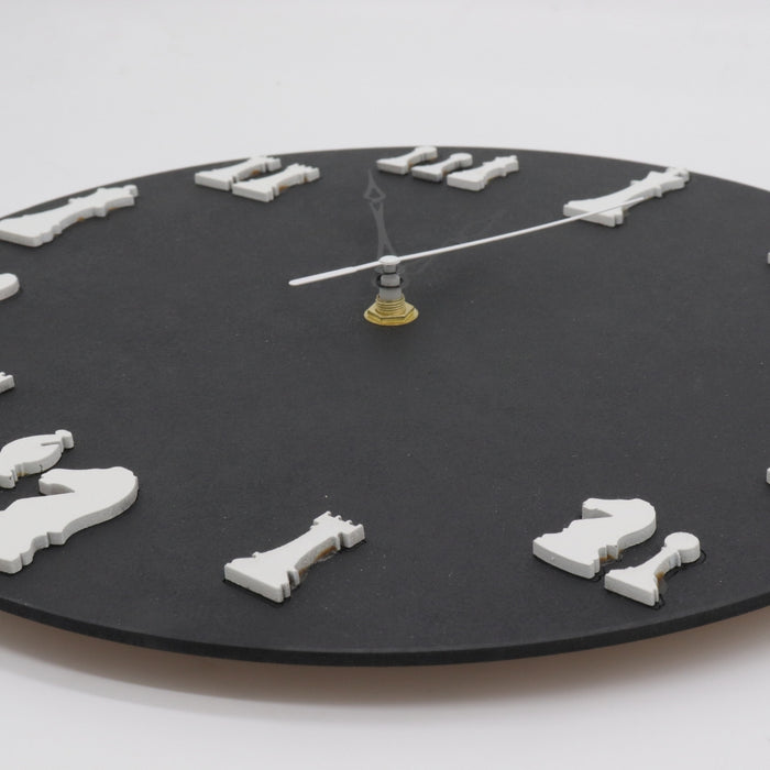 Chess Wall Clock | Round | Wood