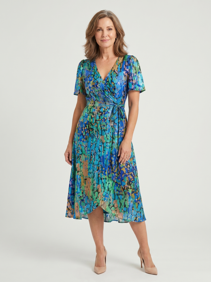 Chloe | Midi Dress with Abstract Print