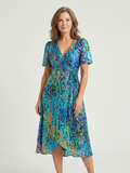 Chloe | Midi Dress with Abstract Print