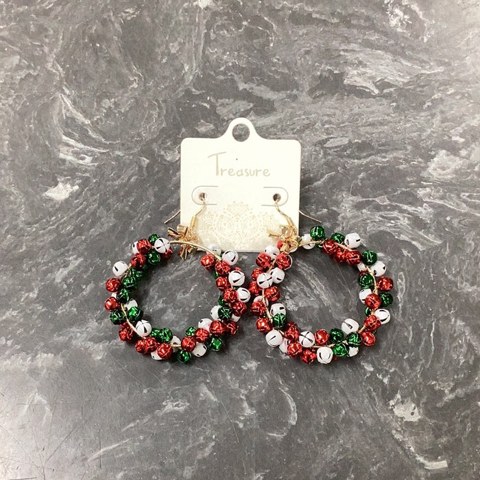 Christmas Bell Circle Earrings