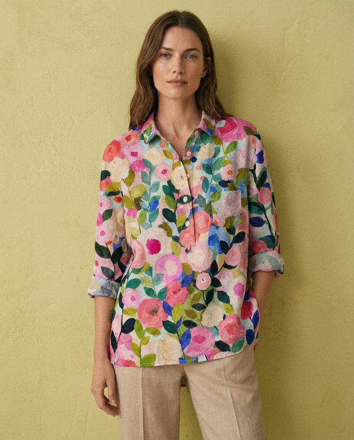 Claire | Linen Elegant Summer Blouse