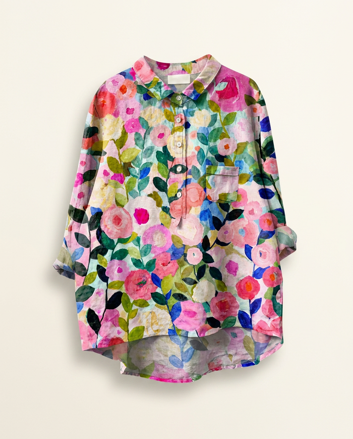 Claire | Linen Elegant Summer Blouse