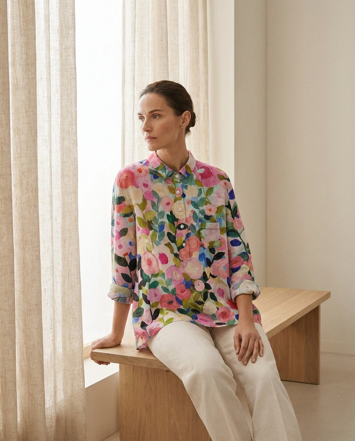Claire | Linen Elegant Summer Blouse