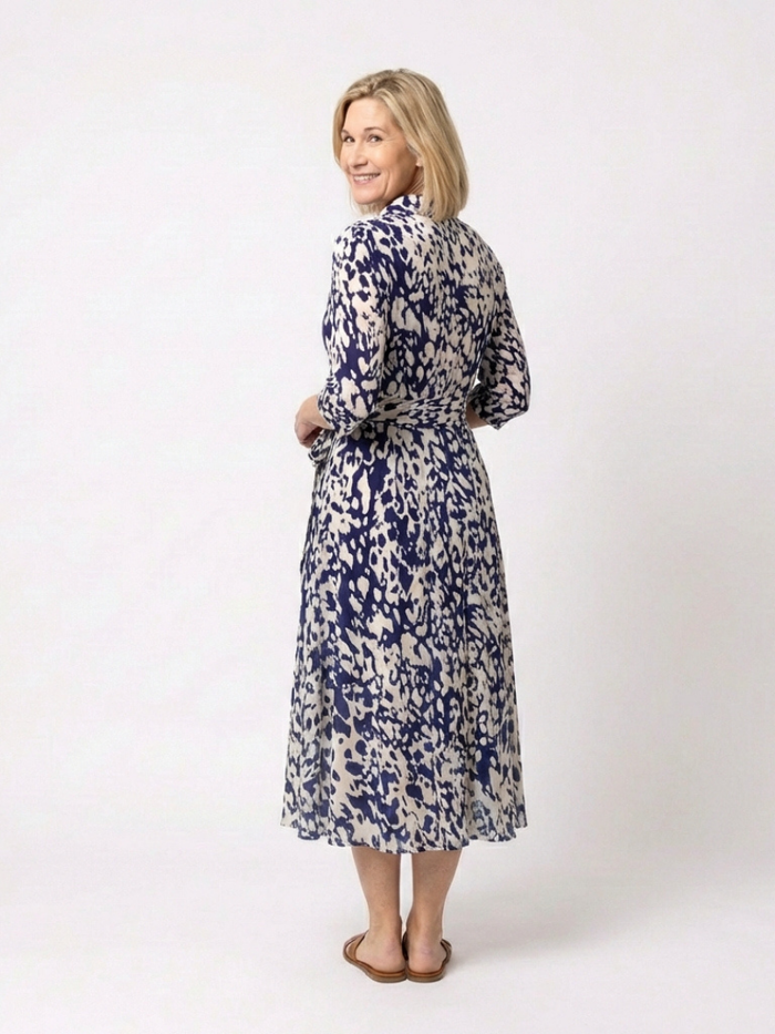Claire | Midi Maxi Dress-sleeve Belted