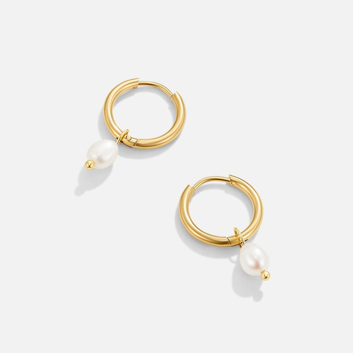 Clara | Gold-Plated Elisa-marie Earrings with Pearl Pendant