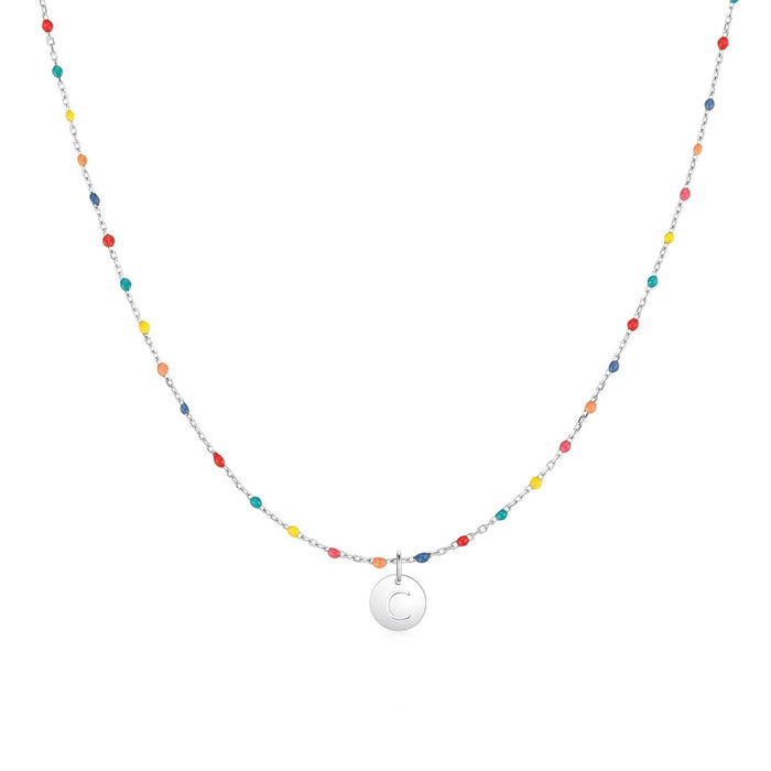 Clara | Silver ABC Letters Necklace