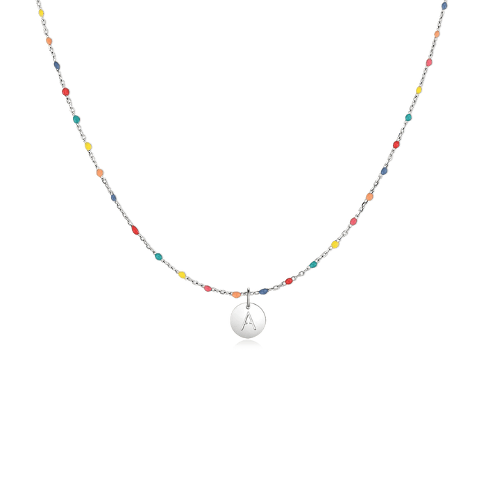 Clara | Silver ABC Letters Necklace
