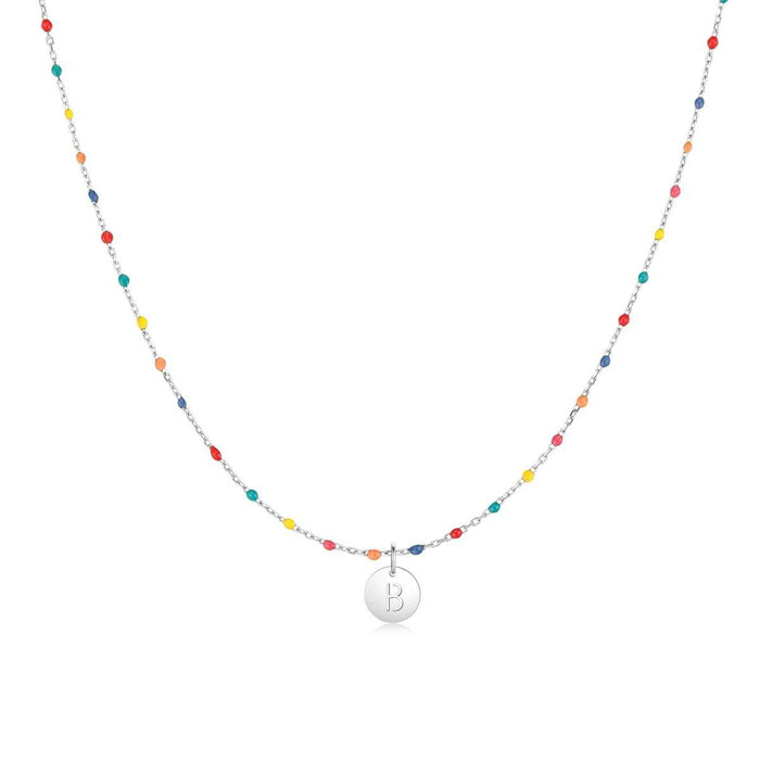 Clara | Silver ABC Letters Necklace
