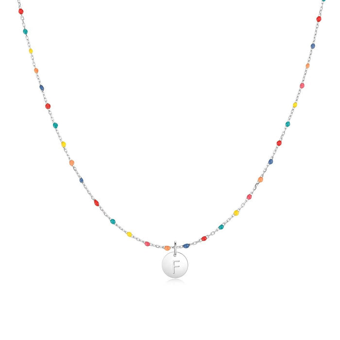 Clara | Silver ABC Letters Necklace