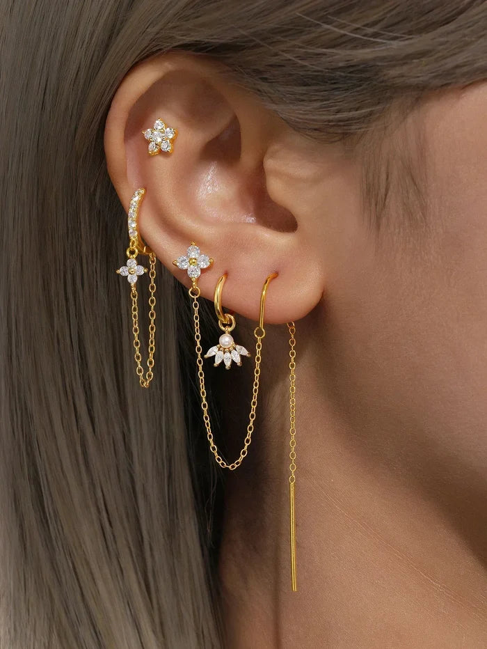 Clarissa | Gold-Plated Delicate Square Shape Earrings