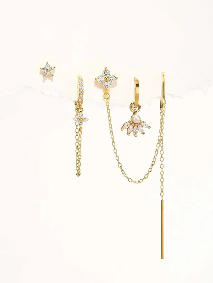 Clarissa | Gold-Plated Delicate Square Shape Earrings