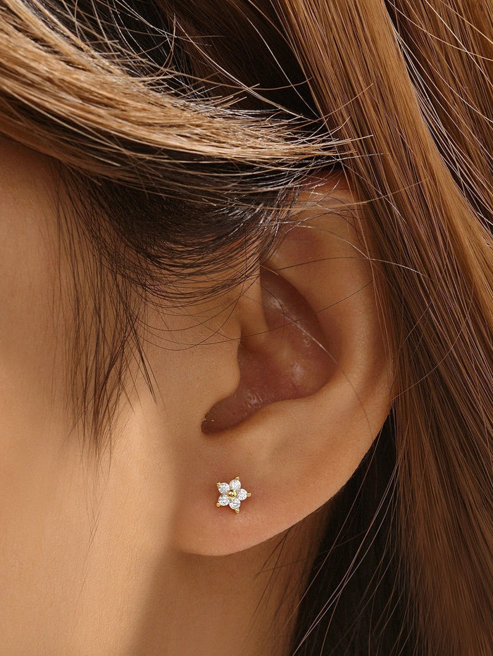 Clarissa | Gold-Plated Delicate Square Shape Earrings