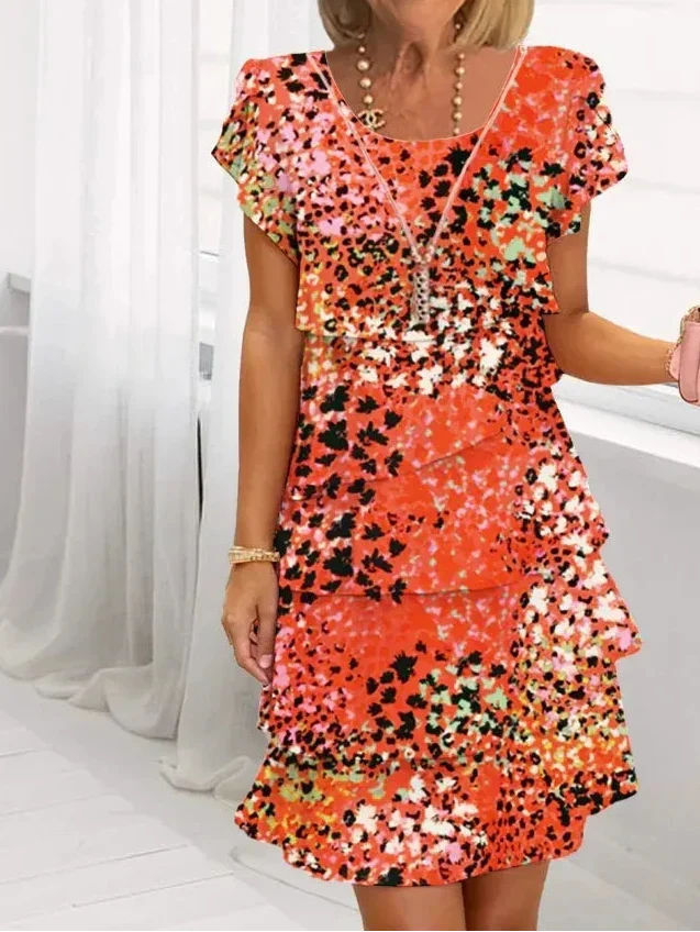 Clarissa | Midi Dress with Ruffle Detail and Flow