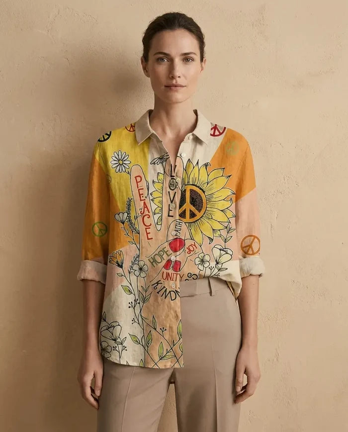 Coline | Linen Elegant Summer Blouse