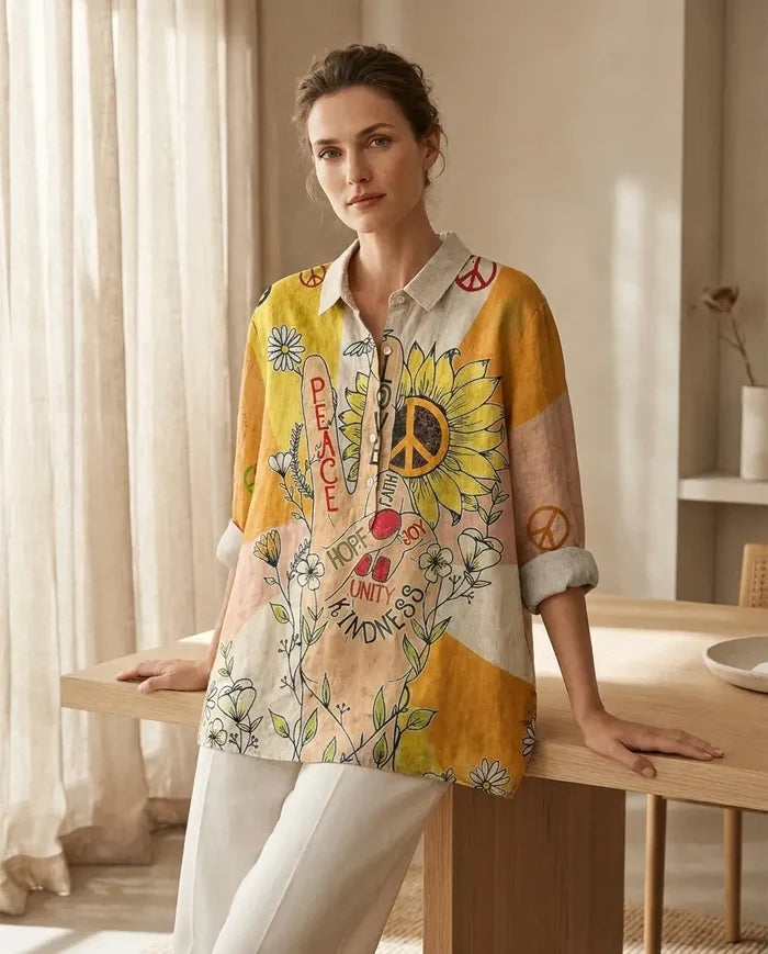 Coline | Linen Elegant Summer Blouse