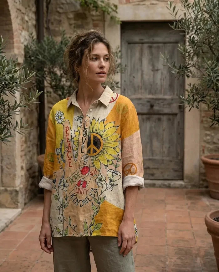 Coline | Linen Elegant Summer Blouse