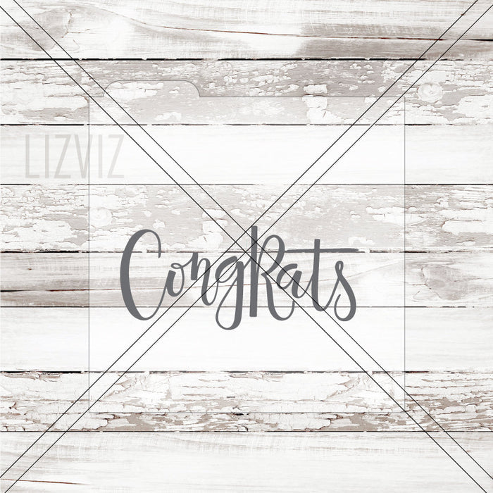 Congrats Cookie Stencil