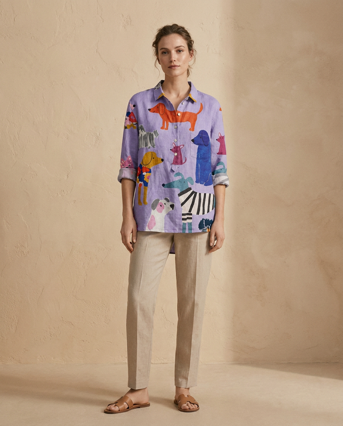Constance | Linen Elegant Summer Blouse