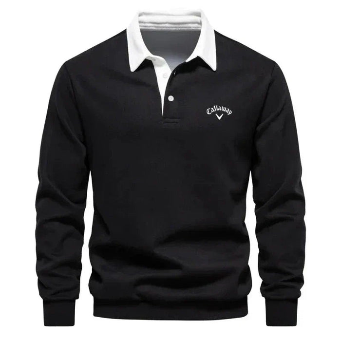 Contrast Collar Polo Jumper