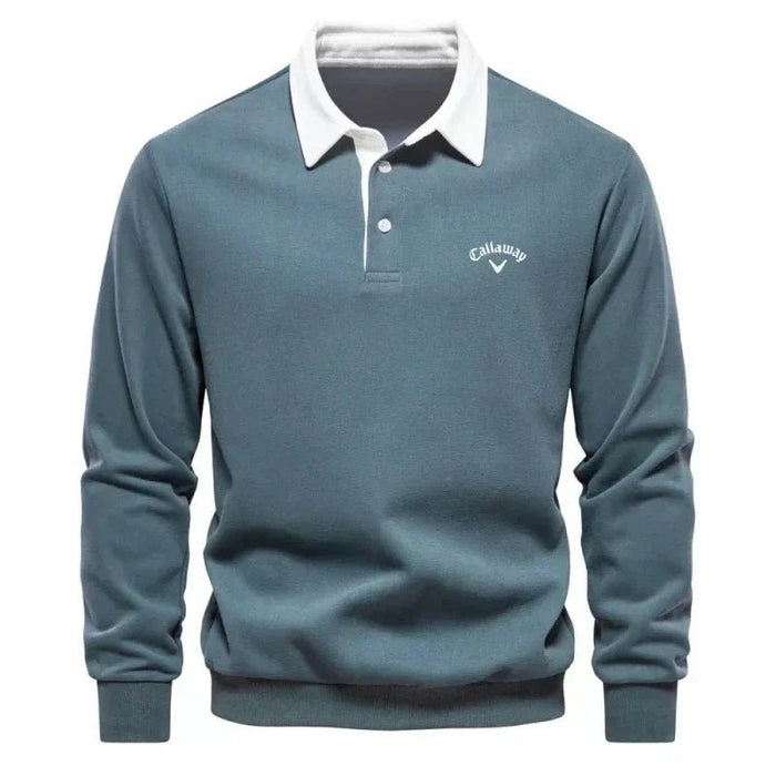 Contrast Collar Polo Jumper
