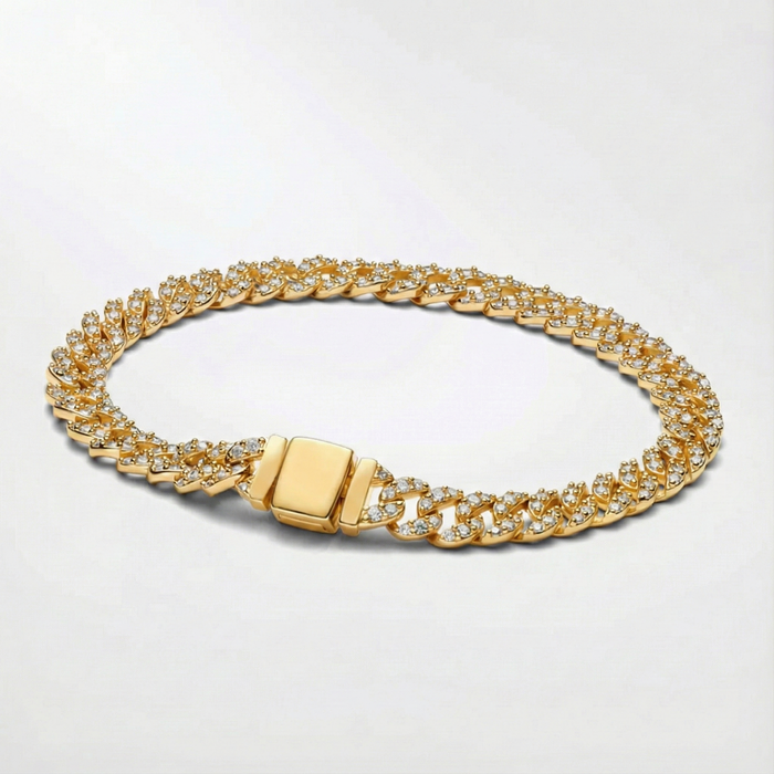 Cora | Cuban Bracelet with Moissanite