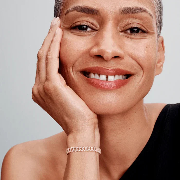 Cora | Cuban Bracelet with Moissanite