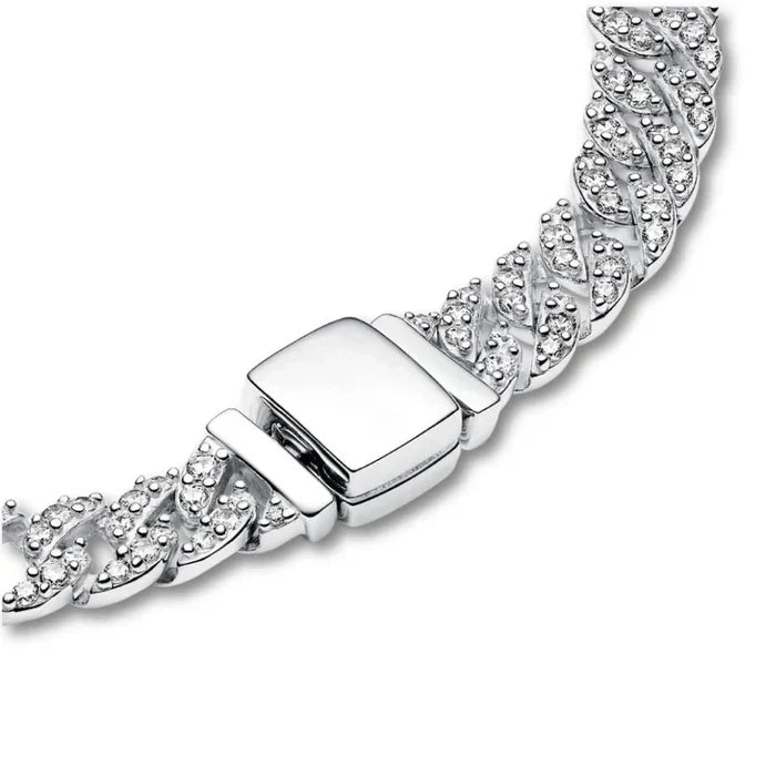 Cora | Cuban Bracelet with Moissanite