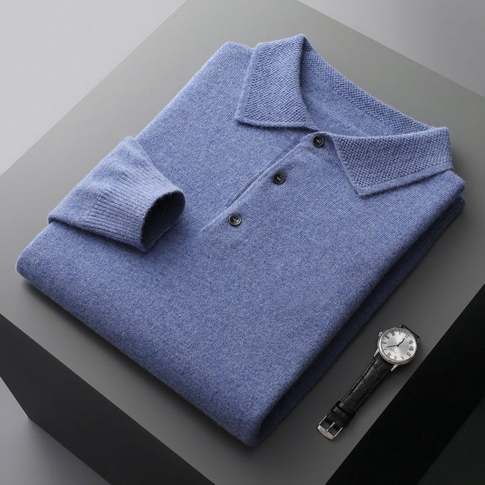 Cotton Knit Polo Jumper
