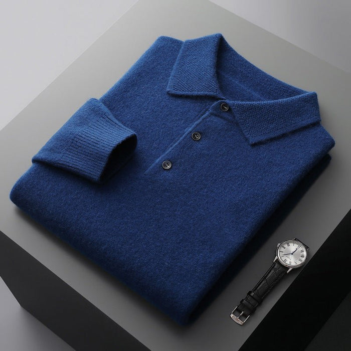 Cotton Knit Polo Jumper