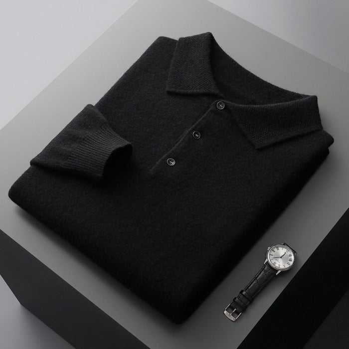 Cotton Knit Polo Jumper