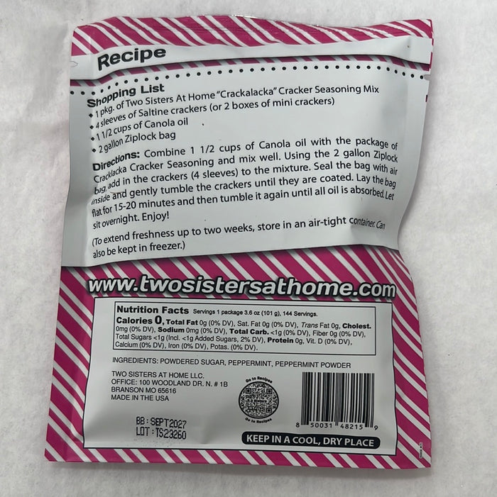 Crackalacka Peppermint Crush Cracker Seasoning