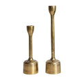 Creative Co-Op | Aluminum Taper Holder- Brass Set of 2