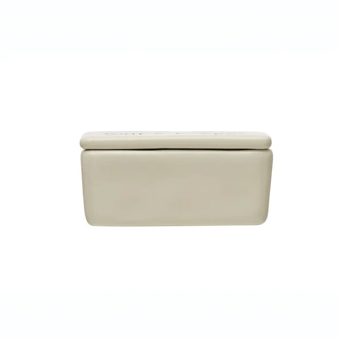 Creative Co-Op | Stoneware "Salt & Pepper" Pinch Pot w/Lid