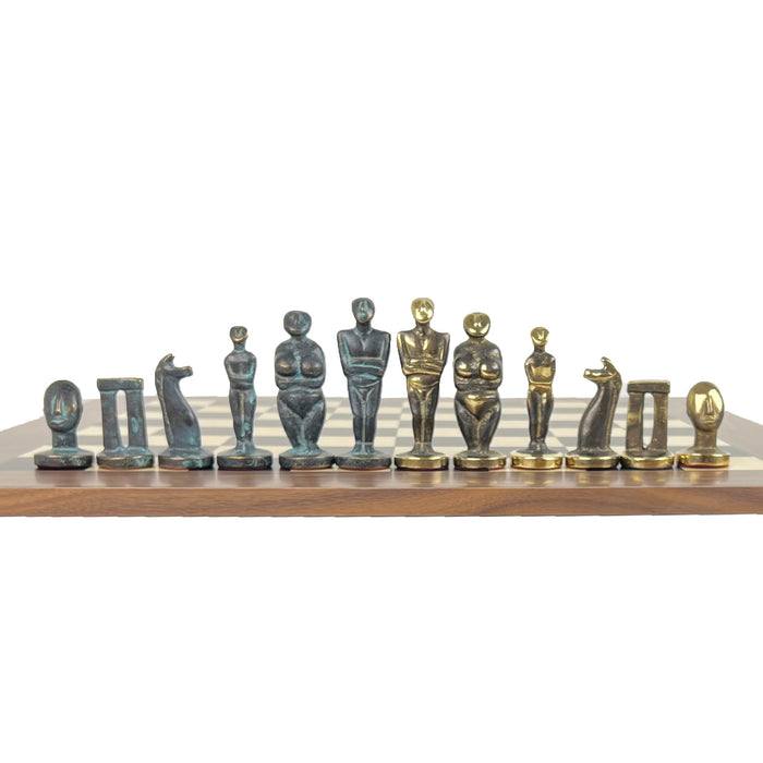 CYCLADIC ART | Solid Brass | Blue & Bronze | 3.5" | 85mm