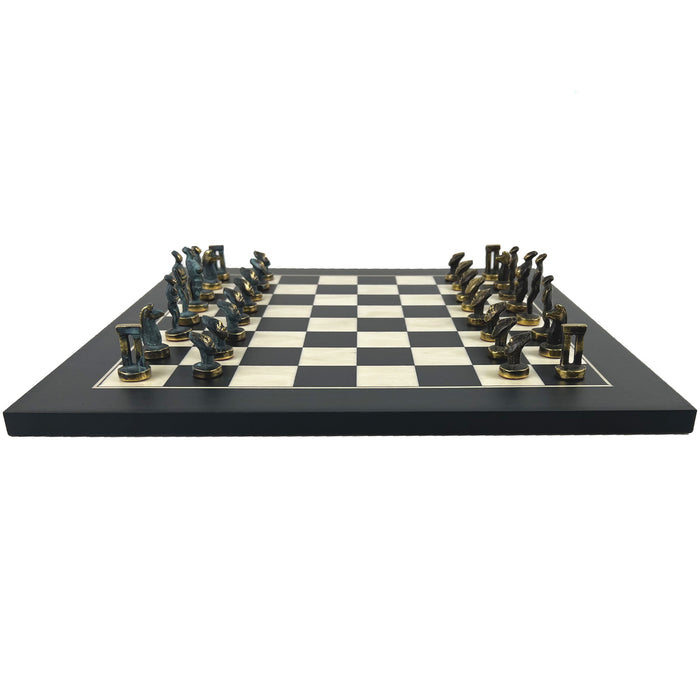 Cycladic Metal Pieces | Black Stained Poplar Board | Small