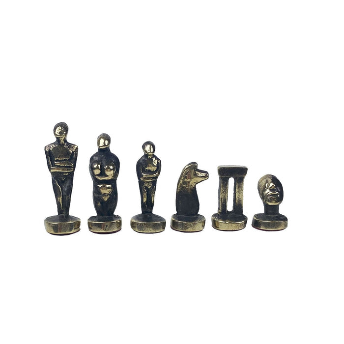 Cycladic Metal Pieces | Black Stained Poplar Board | Small