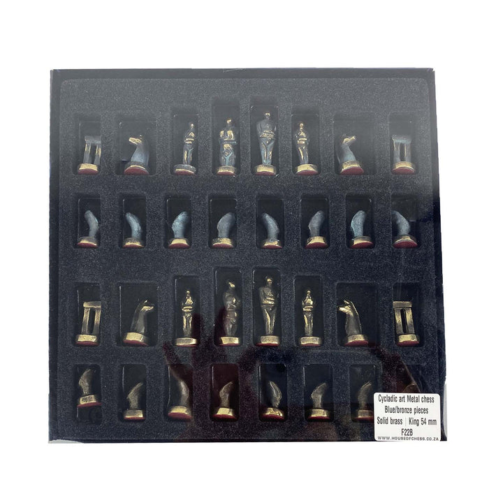 Cycladic Metal Pieces | Black Stained Poplar Board | Small
