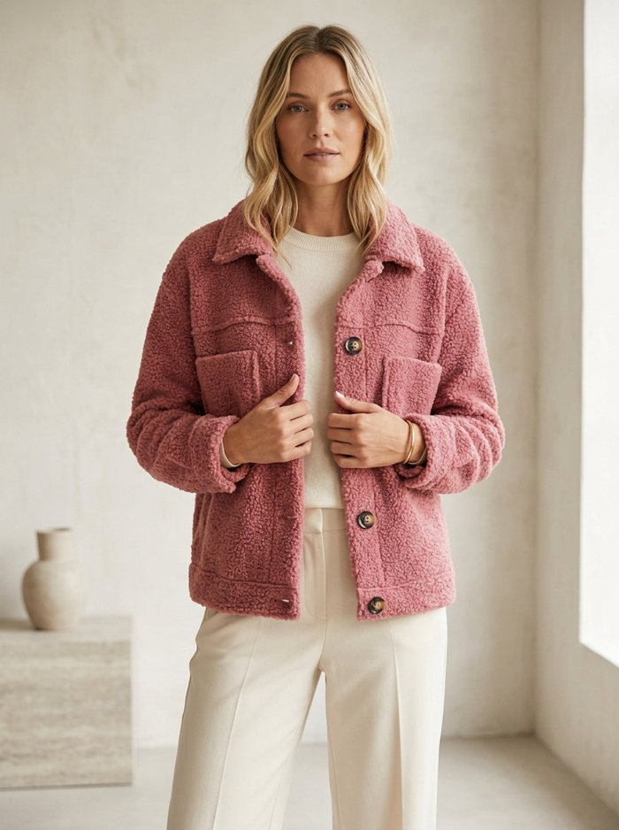 Danae Jacket Warm and Elegant pink - editorial hero