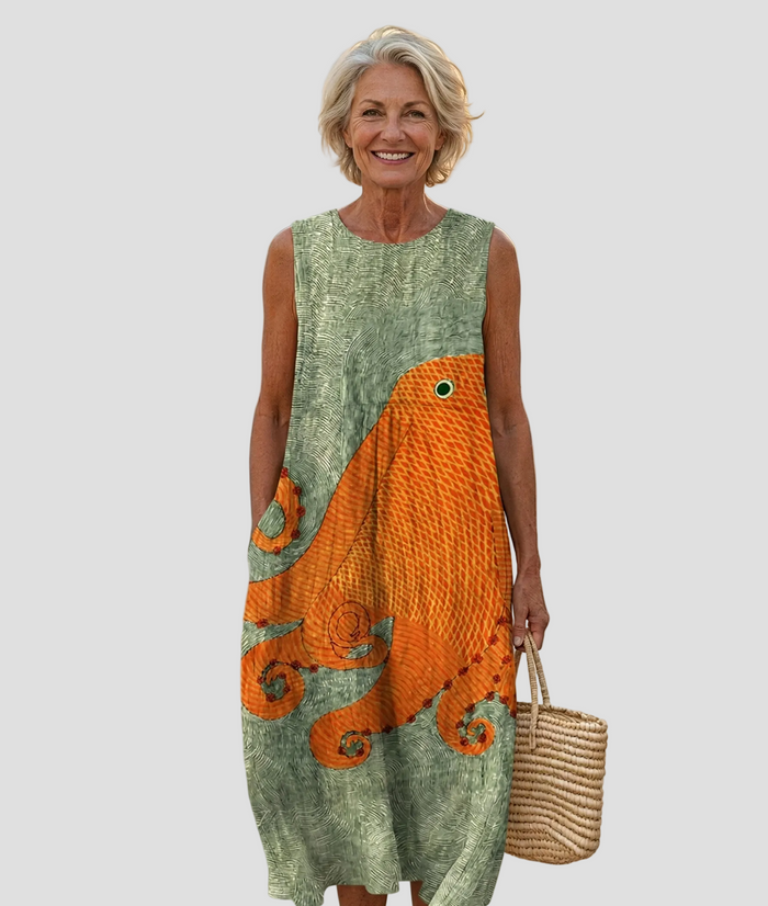 Danae | Oceanic Midi Dress