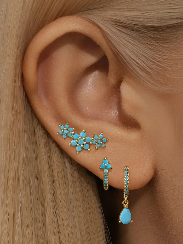 Daniela | Gold-Plated Earrings with Modern Silhouette Style Victorian-anna