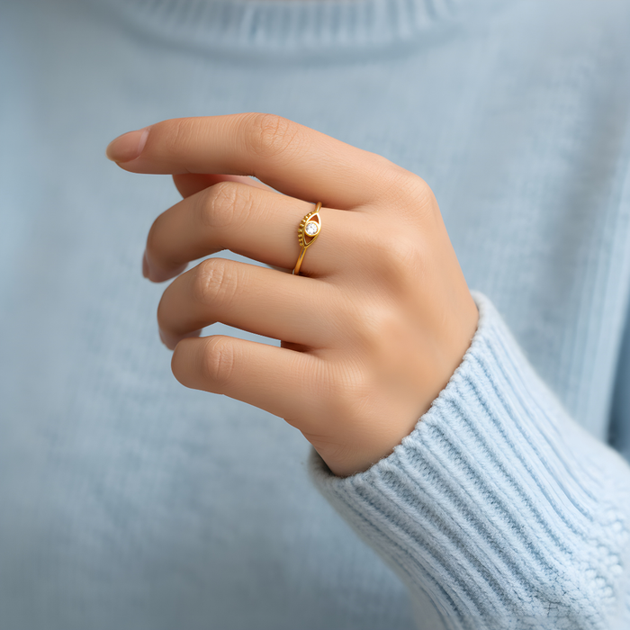 Daniela | Gold-Plated Light Gaze Ring