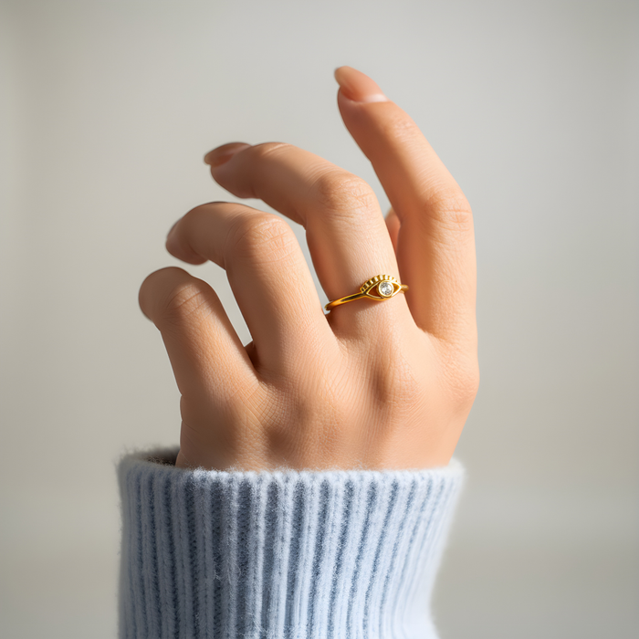 Daniela | Gold-Plated Light Gaze Ring