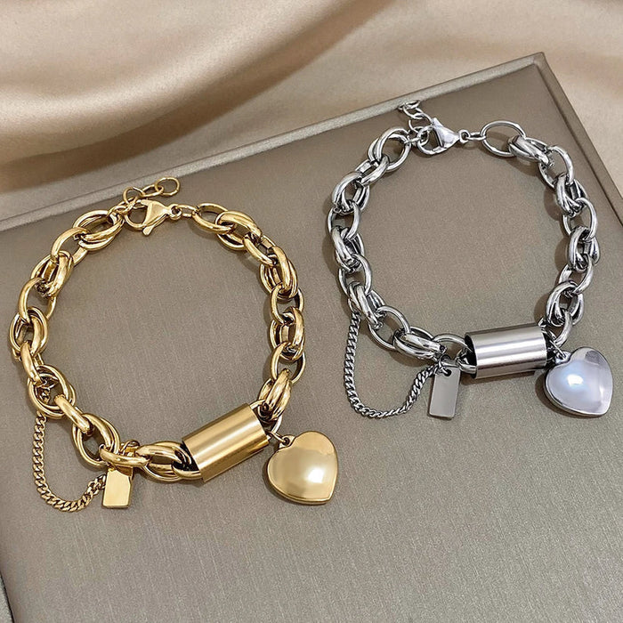 Daniela | Gold-Plated Thick Heart Bracelet