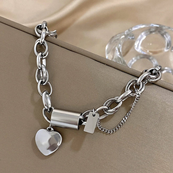 Daniela | Gold-Plated Thick Heart Bracelet