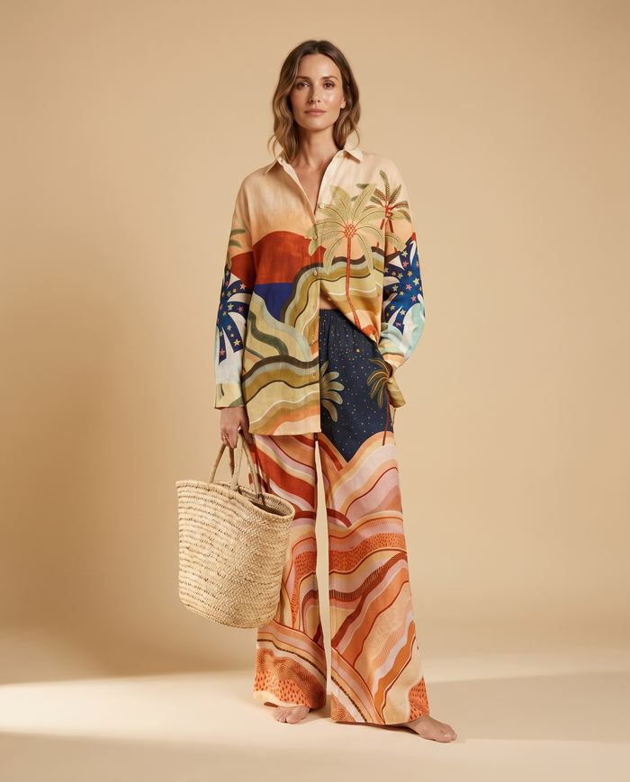 Daniela | Printed Shirt Set