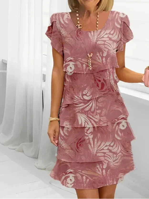 Deborah | Double-Ruffle Midi Dress