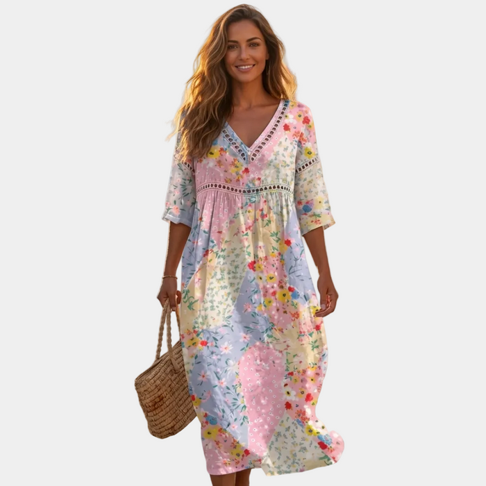 Delphine | Dress with Floral