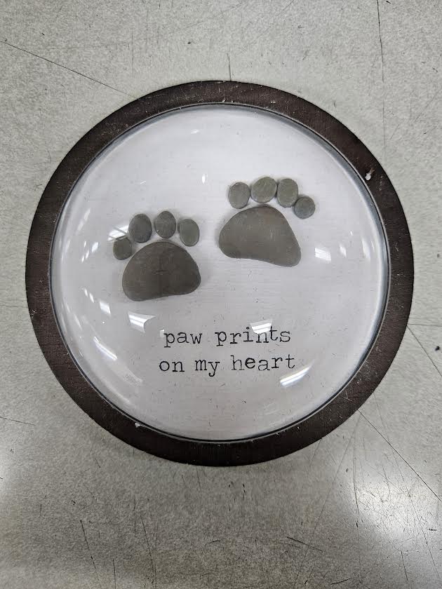 Demdaco Paw Prints Paperweight