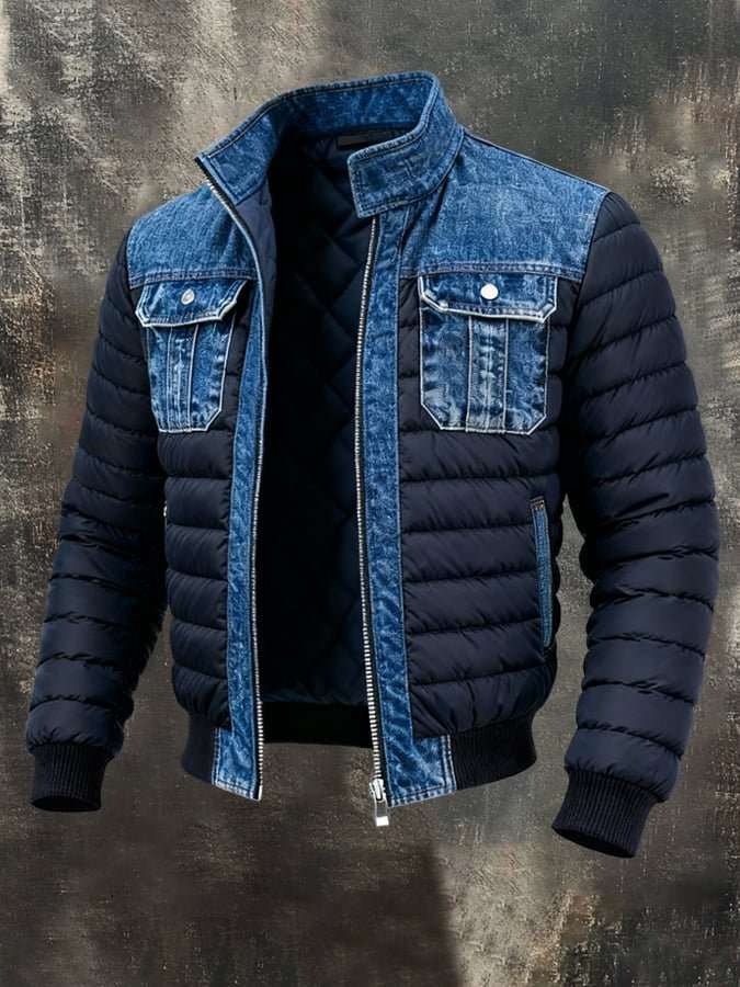 Denim Puffer Jacket