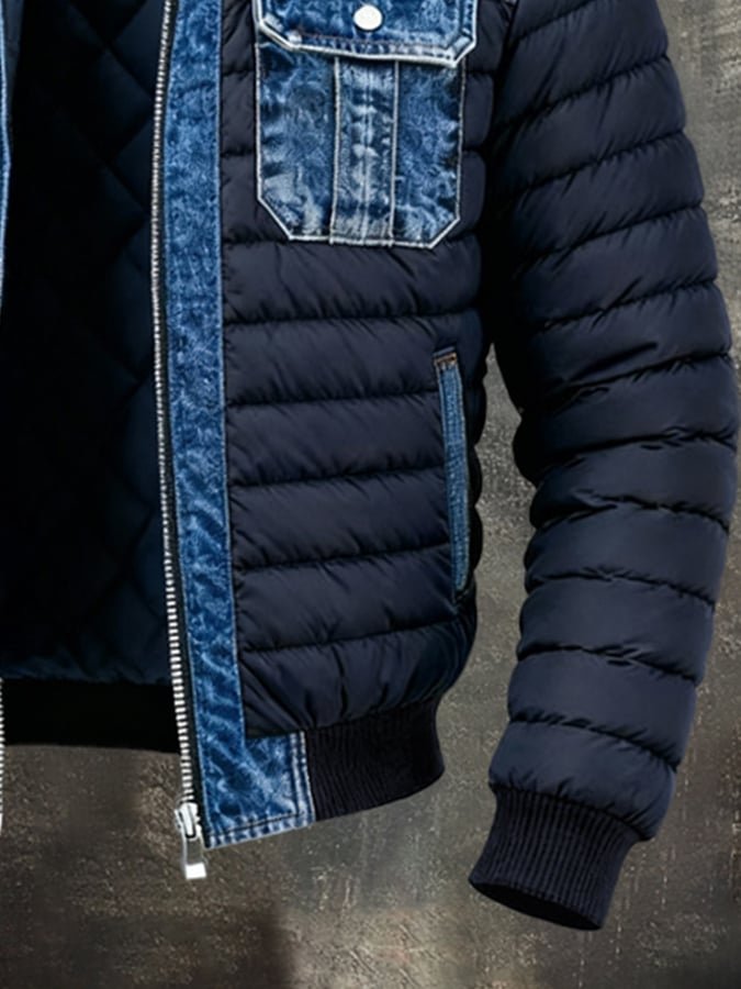 Denim Puffer Jacket